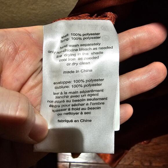 Galina Signature 4 Rust Satin Formal Gown Long Maxi Dress Bridesmaid Evening - Picture 13 of 13